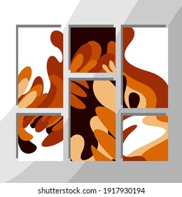 Set a caramel abstract design, suitable for various purposes, book covers, food social posts, wall poster displays, business needs such as business cards, flyers and more. Editable vector.