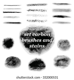 Set of carbon brushes and patches for your design