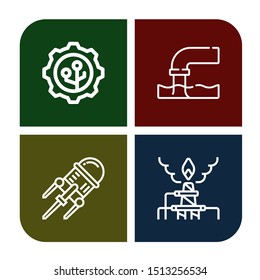 Set of carbon icons such as Nanotechnology, Pollution , carbon