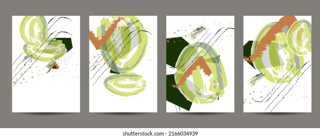 Set of card with abstract shape, splash color. Art watercolor concept. Navy blue poster, invite. Vector decorative greeting card or invitation design background