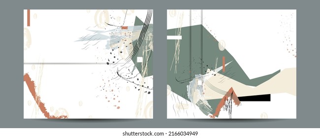 Set of card with abstract shape, splash color. Art watercolor concept. Navy blue poster, invite. Vector decorative greeting card or invitation design background