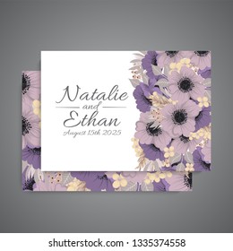 Set of card with flower rose, leaves. Wedding ornament concept. Floral poster, invite.