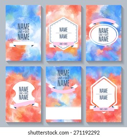 Set card Save The Date templates. for party, birthday cards, invitations.