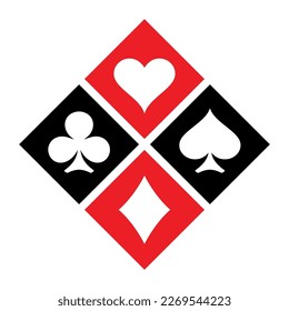 A set of card suits. A symbol of a deck of playing cards or gambling games (poker, bridge). Four card suits: spades, hearts, diamonds and clubs.