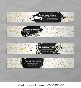 Set of card templates with cute cartoon cats and dogs with different emotions. Stickers and designs vector collection.