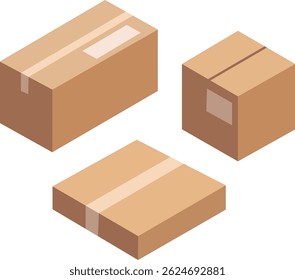 Set of cardboard boxes to shipping