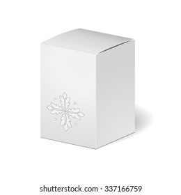 set of cardboard package isolated box on the white background. mock up, template. stock vector