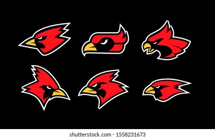 set of cardinal bird. logo icon design vector