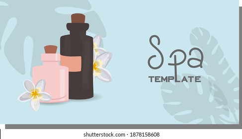 Un conjunto de cartas con hojas abstractas. Plantilla de diseño para el hotel, salón de belleza, spa, restaurante, club. Ilustración vectorial.