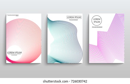 Set of cards with blend liqud colors. Futuristic abstract design. Usable for banners, covers, layout and posters. Vector.