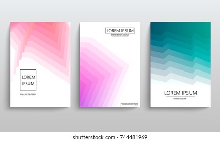 Set of cards with blend liqud colors. Futuristic abstract design. Usable for banners, covers, layout and posters. Vector.