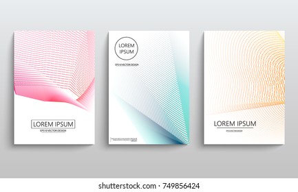 Set of cards with blend liqud colors. Futuristic abstract design. Usable for banners, covers, layout and posters. Vector.