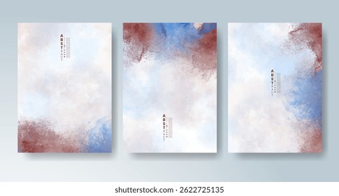 Kartensatz mit hellbuntem Vektorhintergrund. Design für Ihr Datum, Postkarte, Banner.