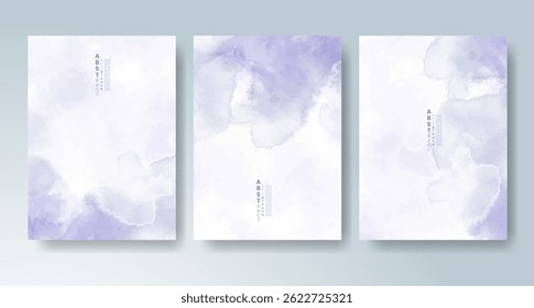 Conjunto de cartas com fundo colorido colorido colorido de aquarela. Projete para o seu encontro, cartão postal, banner.