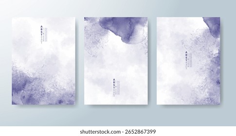 Conjunto de tarjetas con fondo de acuarela de Vector colorido brillante. Diseño para su fecha, postal, Anuncio.