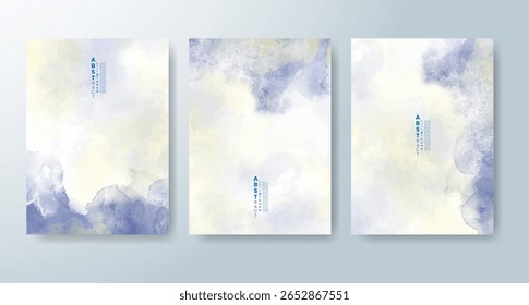 Kartensatz mit hellbuntem Vektorhintergrund. Design für Ihr Datum, Postkarte, Banner.
