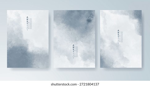 Conjunto de tarjetas con fondo de acuarela de Vector colorido brillante. Diseño para su fecha, postal, Anuncio.