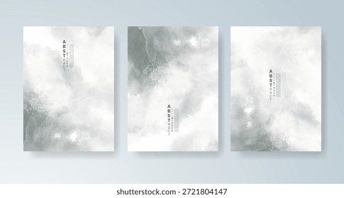 Conjunto de tarjetas con fondo de acuarela de Vector colorido brillante. Diseño para su fecha, postal, Anuncio.