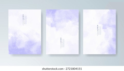 Conjunto de tarjetas con fondo de acuarela de Vector colorido brillante. Diseño para su fecha, postal, Anuncio.