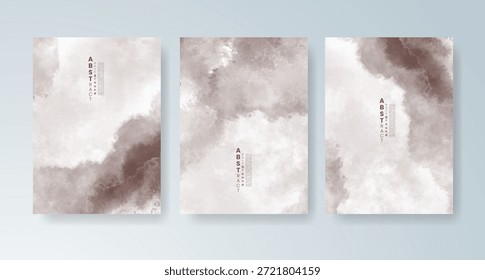 Conjunto de tarjetas con fondo de acuarela de Vector colorido brillante. Diseño para su fecha, postal, Anuncio.