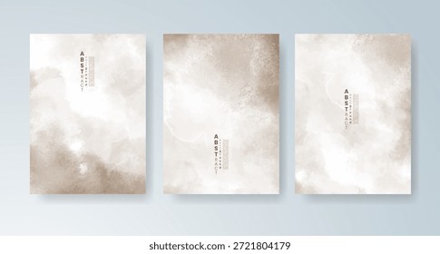 Conjunto de tarjetas con fondo de acuarela de Vector colorido brillante. Diseño para su fecha, postal, Anuncio.