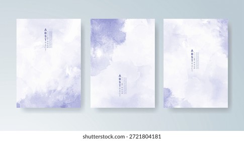 Conjunto de tarjetas con fondo de acuarela de Vector colorido brillante. Diseño para su fecha, postal, Anuncio.