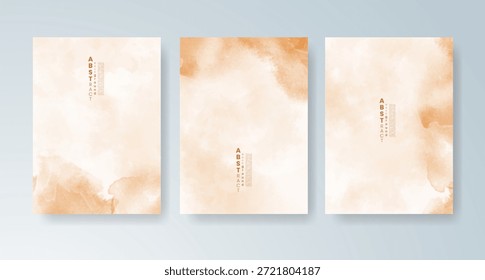 Conjunto de tarjetas con fondo de acuarela de Vector colorido brillante. Diseño para su fecha, postal, Anuncio.