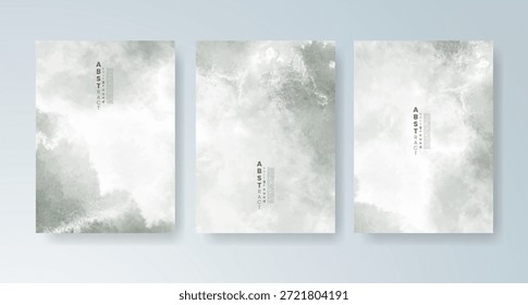 Conjunto de tarjetas con fondo de acuarela de Vector colorido brillante. Diseño para su fecha, postal, Anuncio.