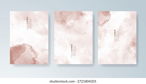 Conjunto de tarjetas con fondo de acuarela de Vector colorido brillante. Diseño para su fecha, postal, Anuncio.