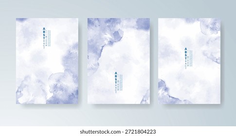 Conjunto de tarjetas con fondo de acuarela de Vector colorido brillante. Diseño para su fecha, postal, Anuncio.