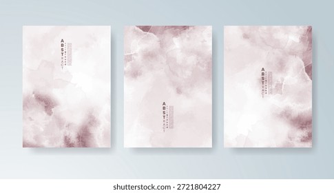 Conjunto de tarjetas con fondo de acuarela de Vector colorido brillante. Diseño para su fecha, postal, Anuncio.