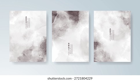 Conjunto de tarjetas con fondo de acuarela de Vector colorido brillante. Diseño para su fecha, postal, Anuncio.