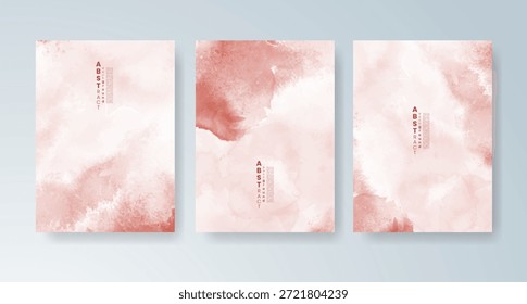 Conjunto de tarjetas con fondo de acuarela de Vector colorido brillante. Diseño para su fecha, postal, Anuncio.
