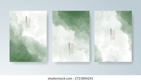 Conjunto de tarjetas con fondo de acuarela de Vector colorido brillante. Diseño para su fecha, postal, Anuncio.