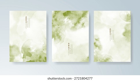Conjunto de tarjetas con fondo de acuarela de Vector colorido brillante. Diseño para su fecha, postal, Anuncio.