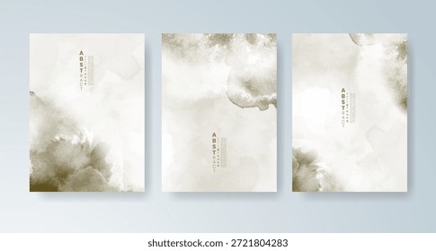 Conjunto de tarjetas con fondo de acuarela de Vector colorido brillante. Diseño para su fecha, postal, Anuncio.