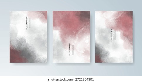 Conjunto de tarjetas con fondo de acuarela de Vector colorido brillante. Diseño para su fecha, postal, Anuncio.