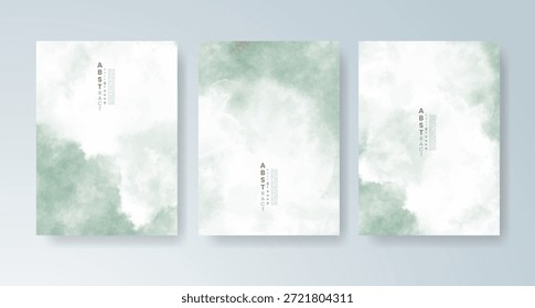 Conjunto de tarjetas con fondo de acuarela de Vector colorido brillante. Diseño para su fecha, postal, Anuncio.