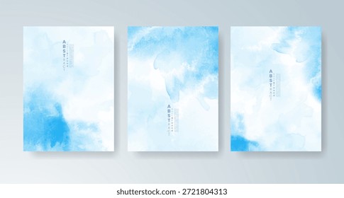 Conjunto de tarjetas con fondo de acuarela de Vector colorido brillante. Diseño para su fecha, postal, Anuncio.