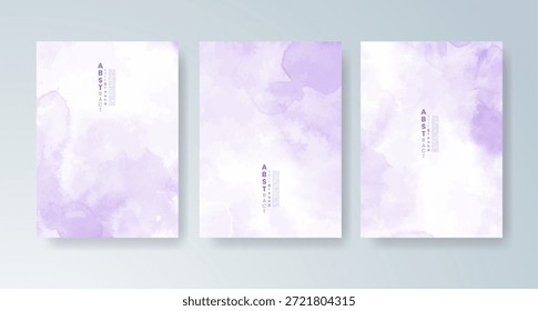 Conjunto de tarjetas con fondo de acuarela de Vector colorido brillante. Diseño para su fecha, postal, Anuncio.