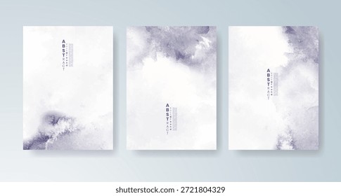Conjunto de tarjetas con fondo de acuarela de Vector colorido brillante. Diseño para su fecha, postal, Anuncio.