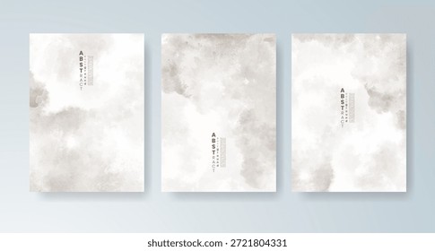 Conjunto de tarjetas con fondo de acuarela de Vector colorido brillante. Diseño para su fecha, postal, Anuncio.