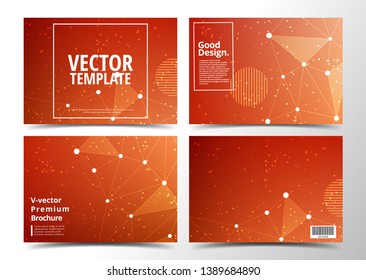 Set of Cards, Brochures, Flyers. Vector Banner Template with Abstract Background.