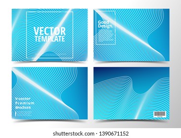 Set of Cards, Brochures, Flyers. Vector Banner Template with Abstract Background.