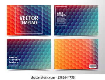 Set of Cards, Brochures, Flyers. Vector Banner Template with Abstract Background.