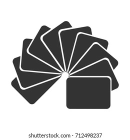 Set of cards. Card suit icon - stock vector