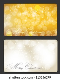Set of cards with Christmas BALLS, stars and snowflakes, illustration