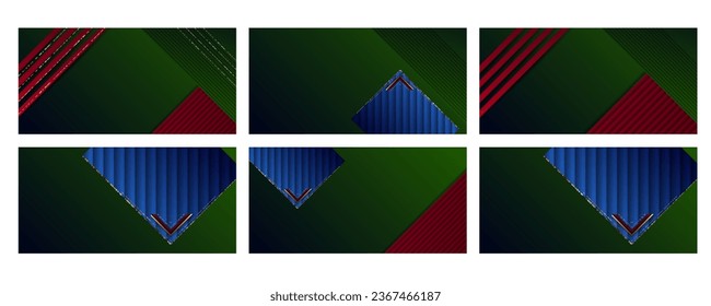 Set cards Christmas shiny glitter festive gold design red and green background abstract shiny color golden
