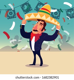 set of cards cinco de mayo vector illustration design