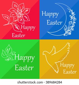 Set cards for congratulation on Easter. It can be used as a mini-card or accompanying card to the main gift